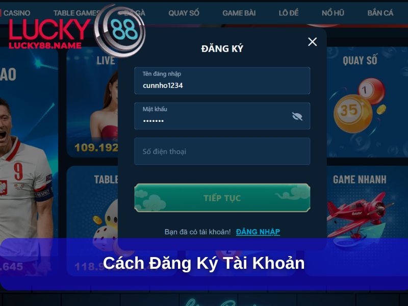 Hướng dẫn đăng ký và tham gia DG Trực tuyến tại Lucky88